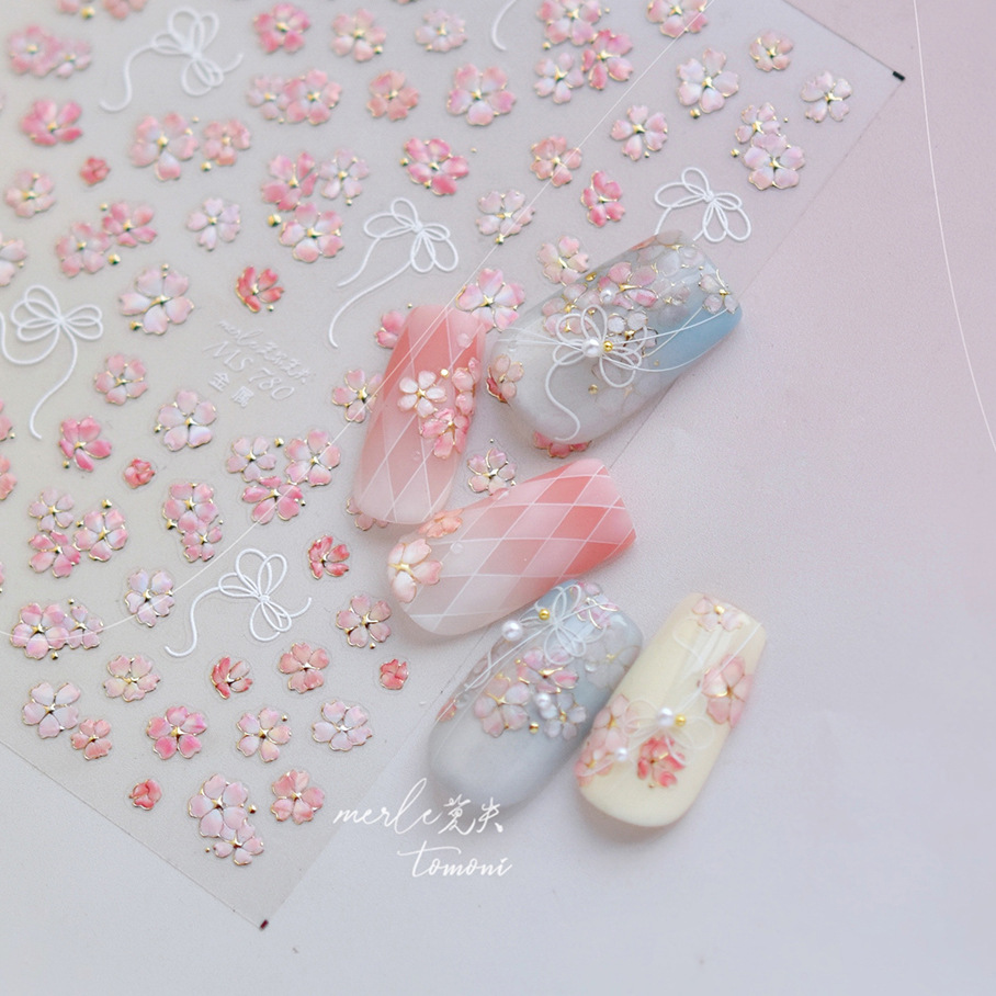 Nail Art Pink Soft - Kirschblüten Rosa Blüten Sakura Frühling 5D