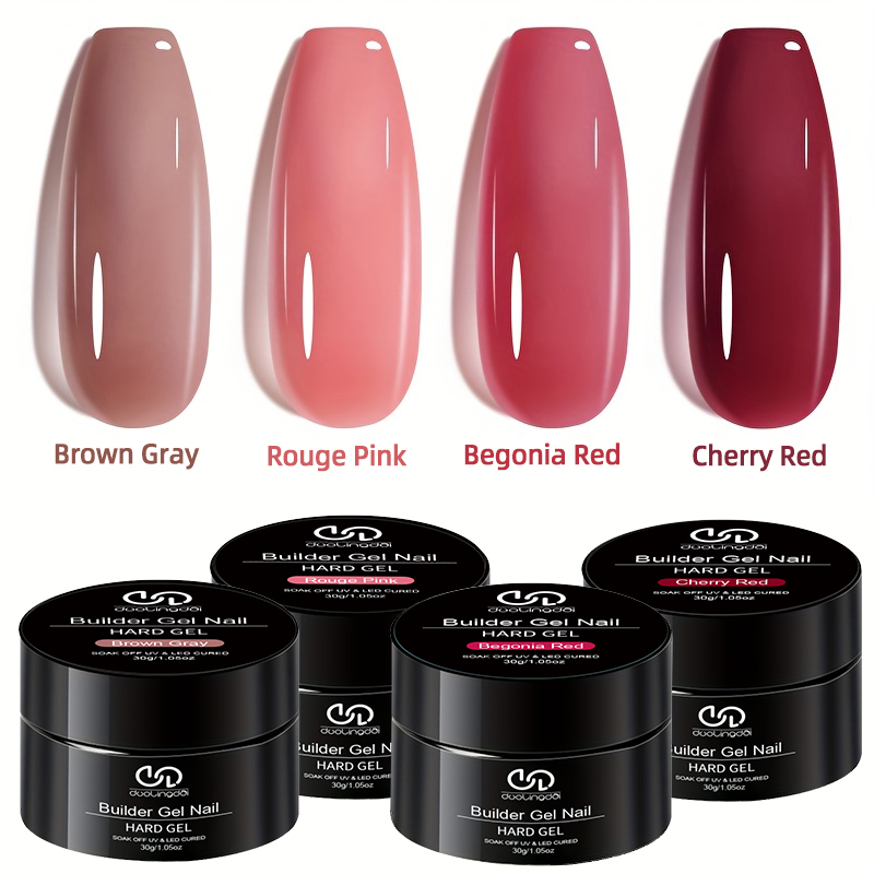 Nail Art Pink Soft - Acryl-Builder-Nagelgel zur Verlängerung, 30 g, Rouge,