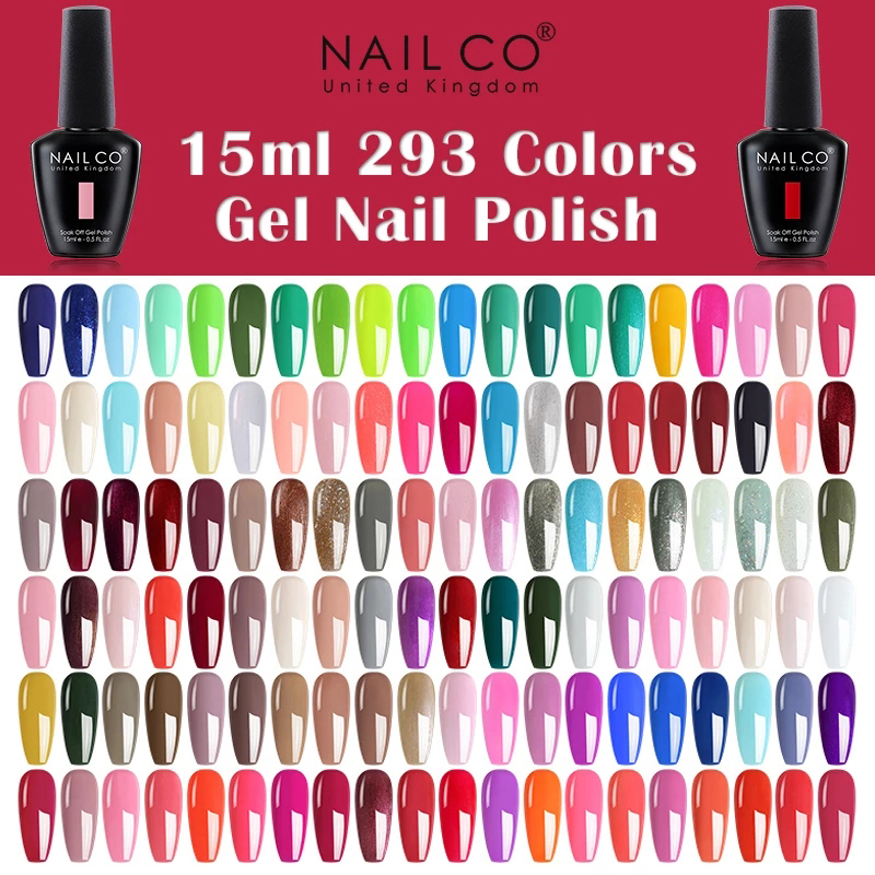 Nail Gel Polish Set - NAILCO 15 ml Schwarz Weiß Rot