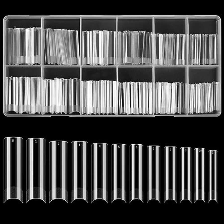 Nail Art Xxl - 240 Stück Quadratische Extra Lange Nagelspitzen