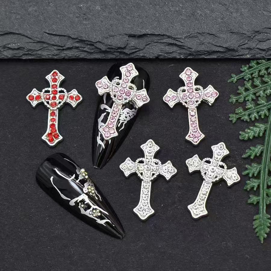 5 Stück XXL Silber Kreuz Luxus – Nail Art Xxl Bewertung und Preis