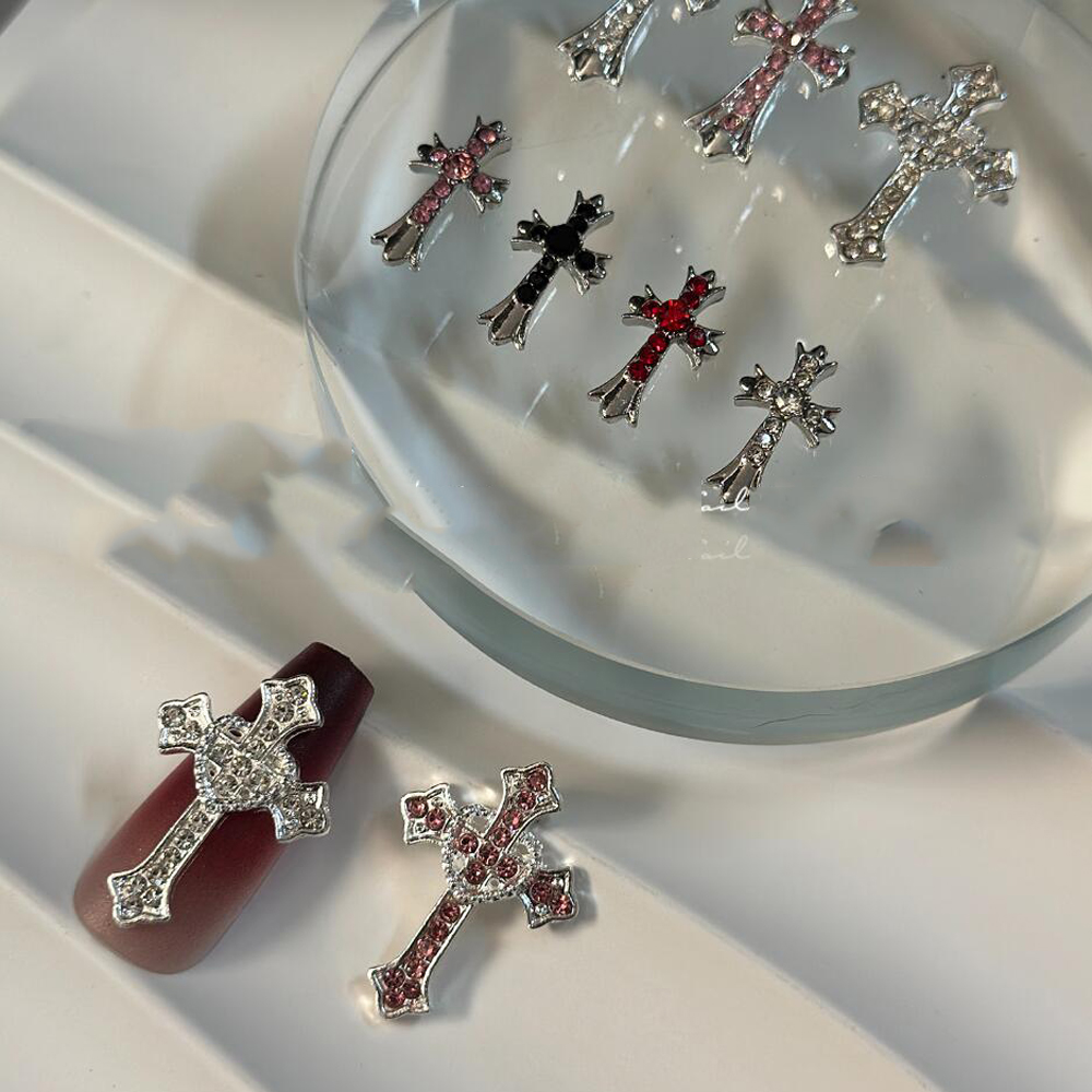 5 Stück XXL Silber Kreuz Luxus – Nail Art Xxl Bewertung und Preis