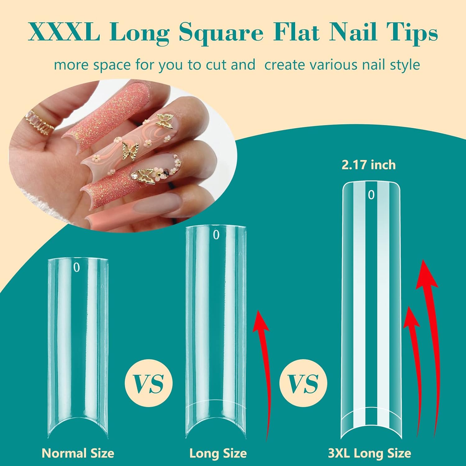 100 teile/schachtel XXL Extra  – Nail Art Xxl Bewertung und Preis