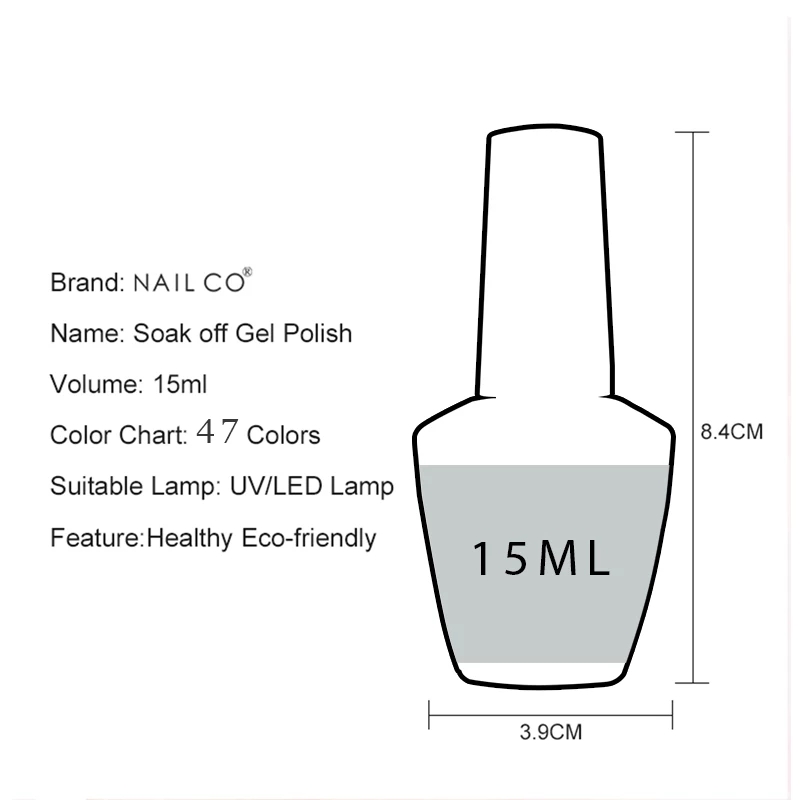NAILCO 15 ml Schwarz Weiß Rot  – Nail Gel Polish Set Bewertung und Preis