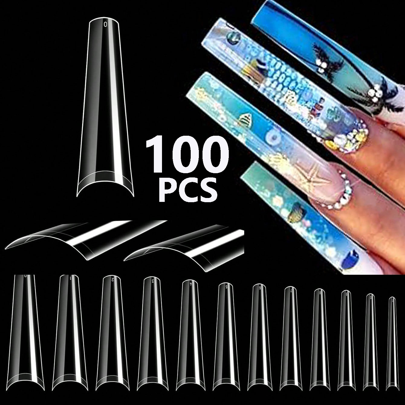100 Stück XXL Transparente Fre – Nail Art Xxl Bewertung und Preis
